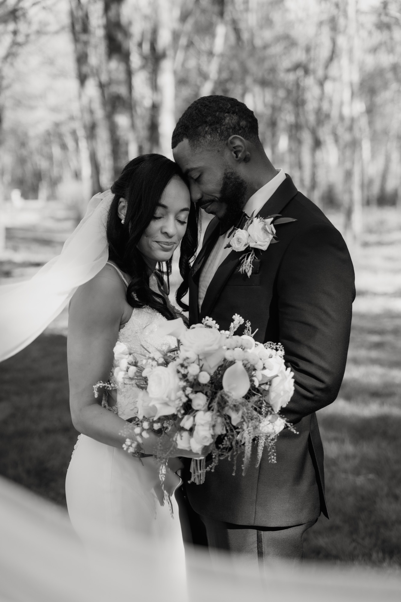 Bride and groom at their Nashville wedding