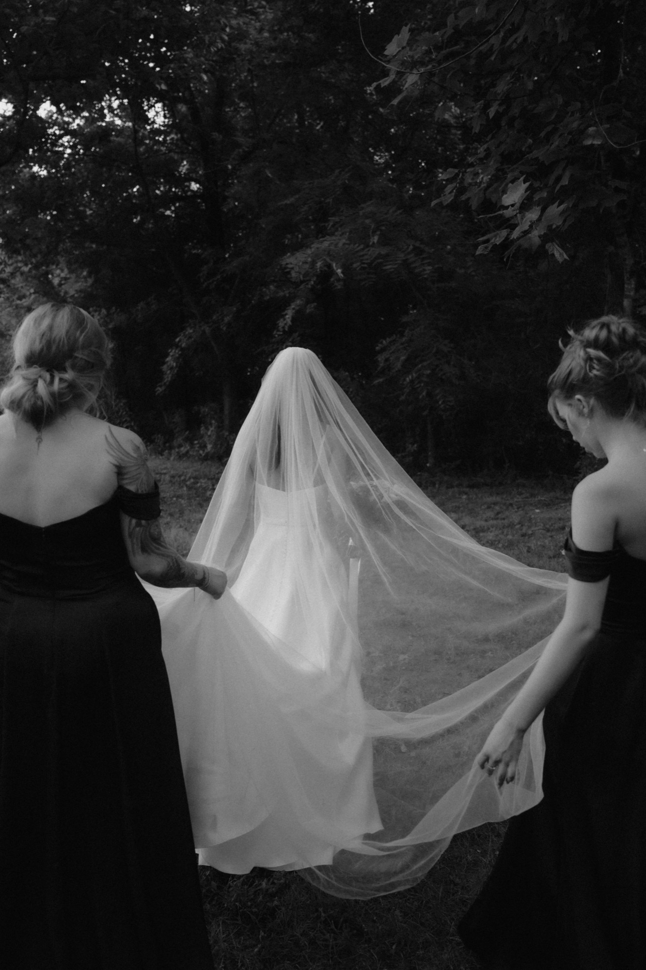 The same moment in black and white