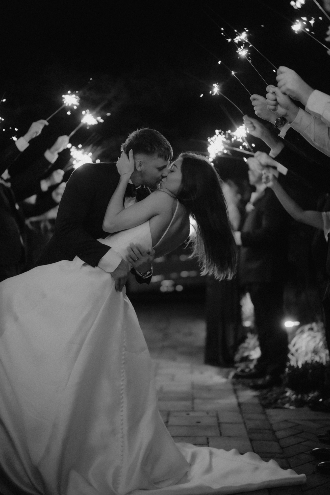 Sparklers at the end of the night